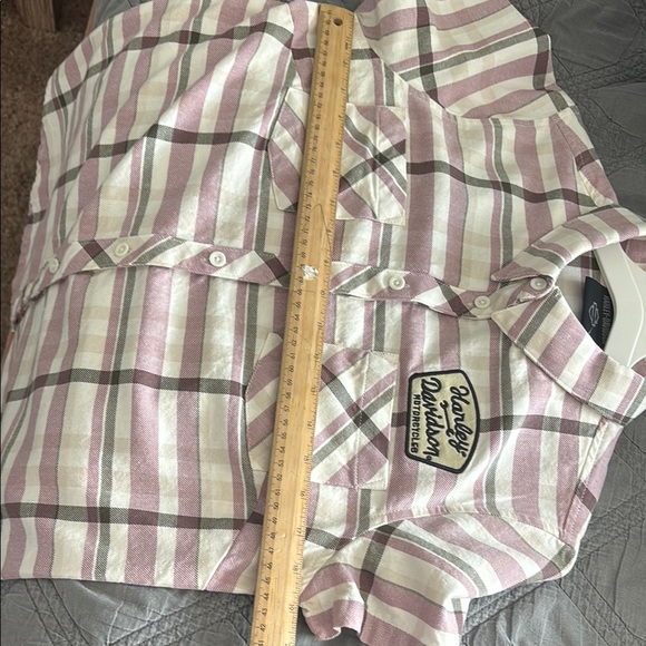 Harley-Davidson Men's Purple Plaid Button-Down Shirt - Picture 6 of 16